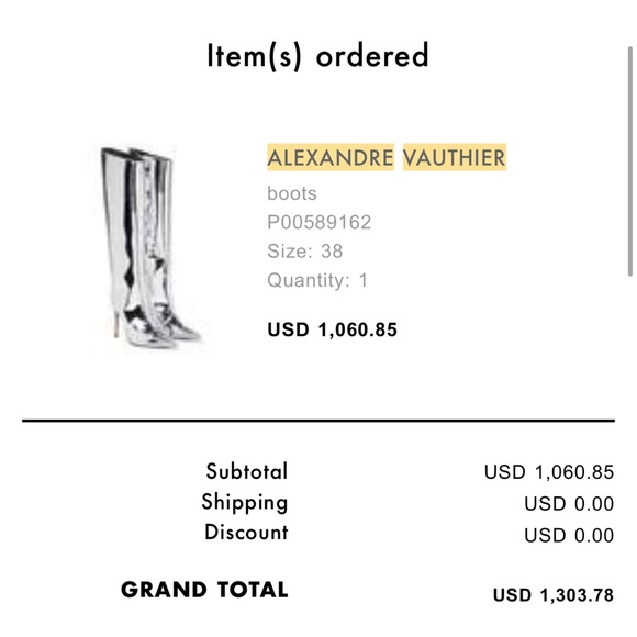 Alexandre Vauthier metallic boots - Picture 4 of 5
